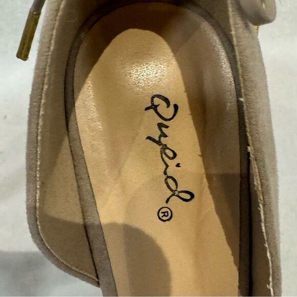 Qupid mocha tan lace up bow back 6” heels size 8 - Picture 5 of 5